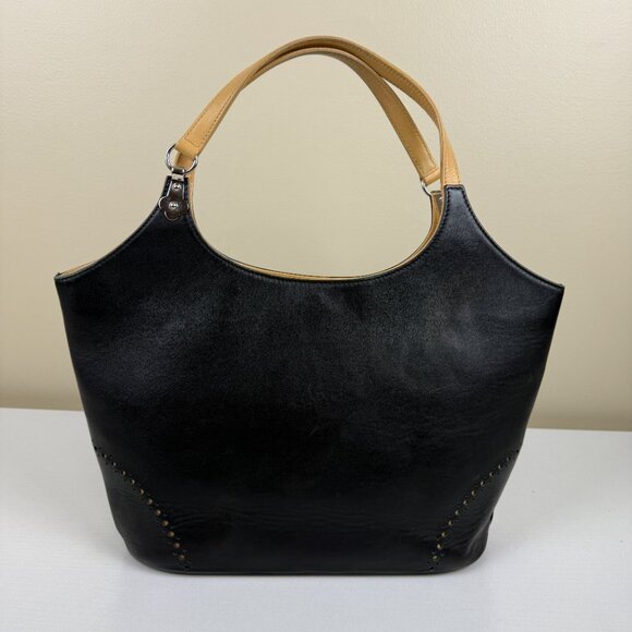 Frederic Fekkai Black Leather Shoulder Bag Made in Italy - Picture 1 of 16